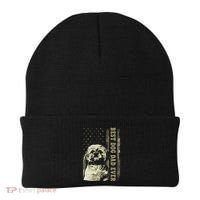 Best Shih Tzu Dad Ever Camo American Flag Dog Dad Beanie thumb 0