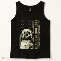 Best Shih Tzu Dad Ever Camo American Flag Dog Dad Tank Top thumb 2