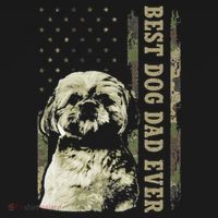 Best Shih Tzu Dad Ever Camo American Flag Dog Dad Tank Top thumb 6