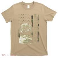 Best Shih Tzu Dad Ever Camo American Flag Dog Dad T-Shirt thumb 0