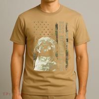 Best Shih Tzu Dad Ever Camo American Flag Dog Dad T-Shirt thumb 3