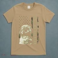 Best Shih Tzu Dad Ever Camo American Flag Dog Dad T-Shirt thumb 5