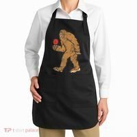 Bigfoot Sasquatch Table Tennis Ping Pong Player King Apron thumb 2