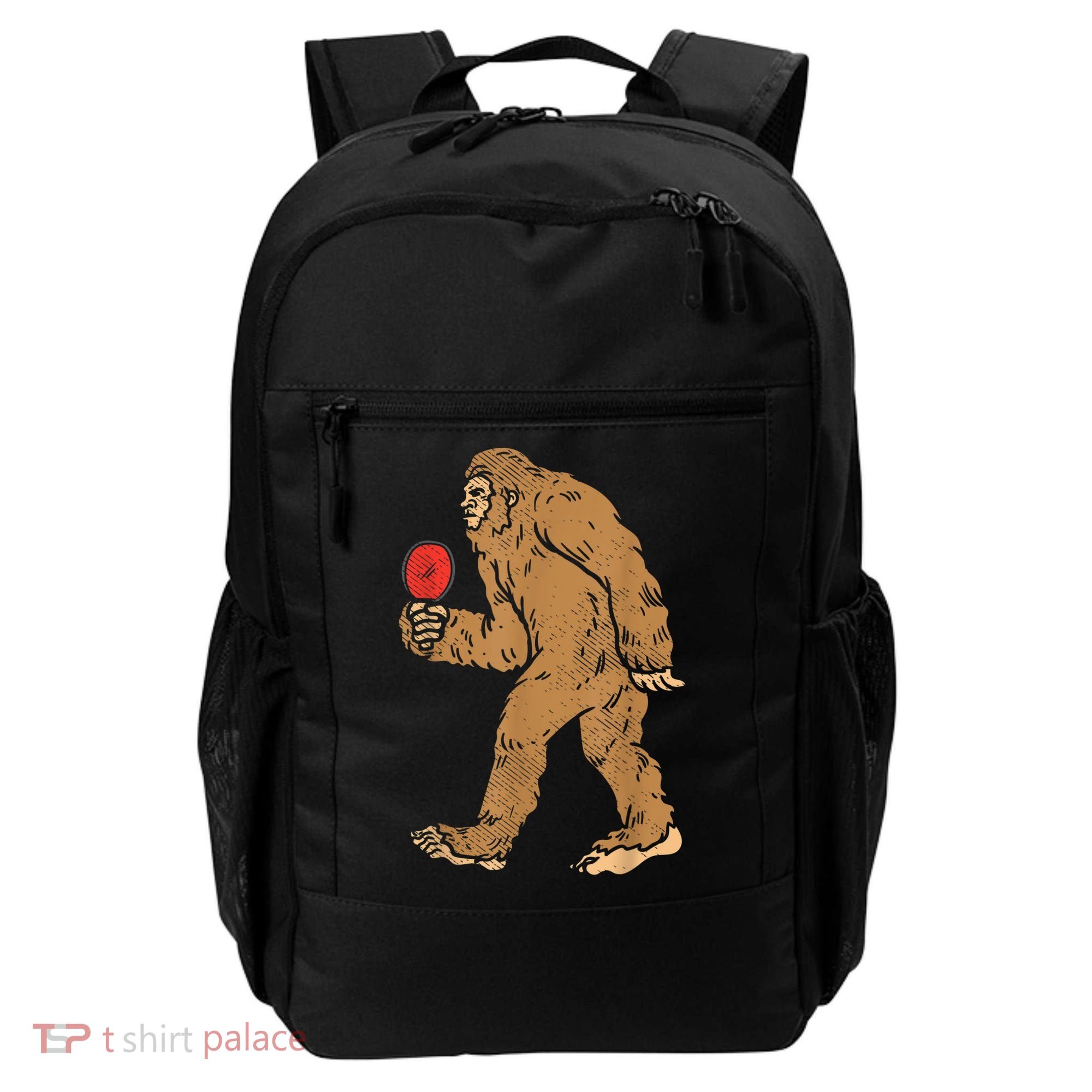 Bigfoot Sasquatch Table Tennis Ping Pong Player King Backpack