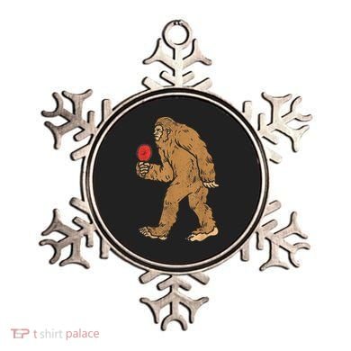 Bigfoot Sasquatch Table Tennis Ping Pong Player King Ornament