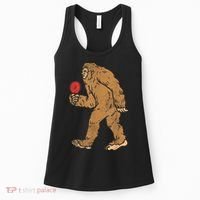 Bigfoot Sasquatch Table Tennis Ping Pong Player King Women's Tank Top thumb 0