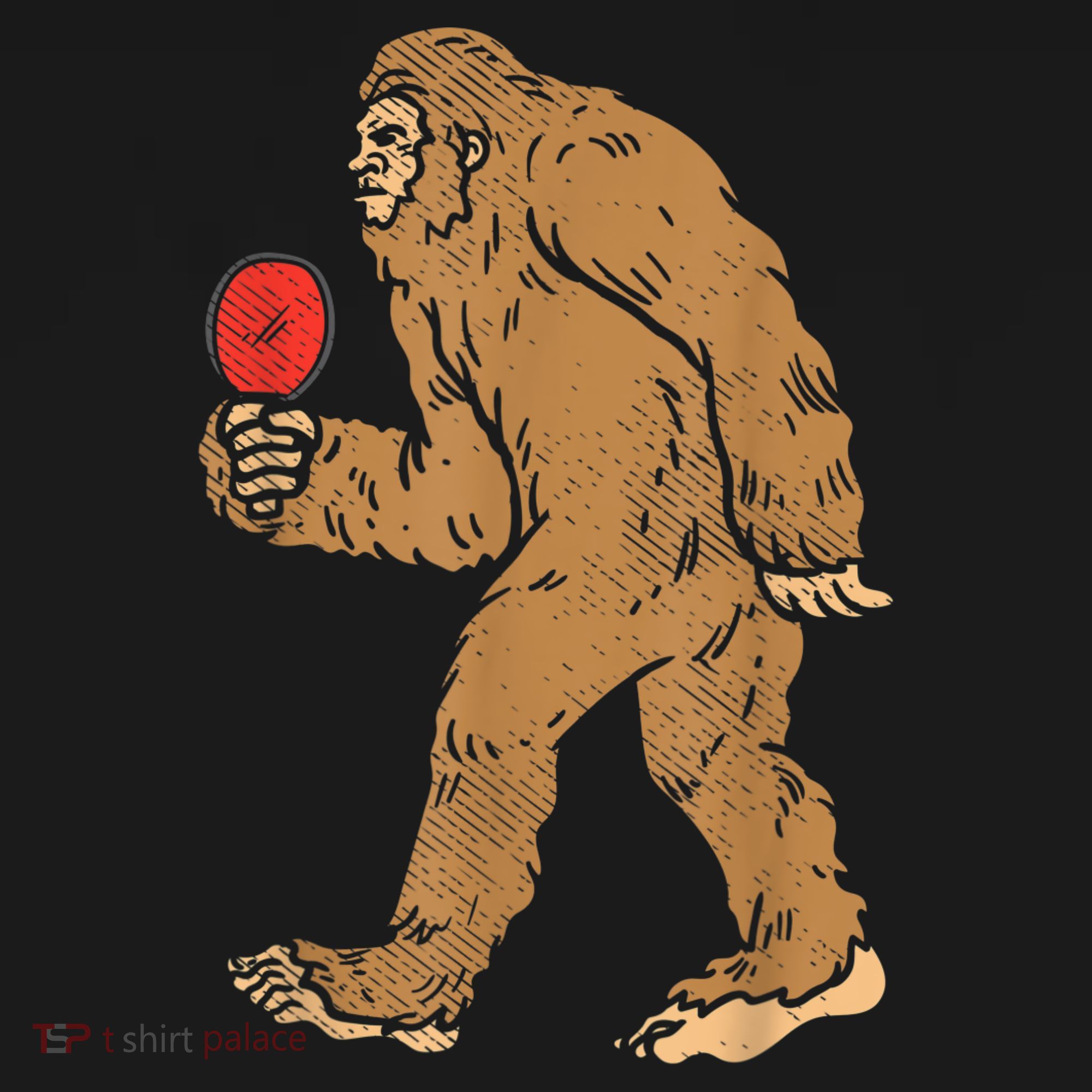 Bigfoot Sasquatch Table Tennis Ping Pong Player King Women's Tank Top