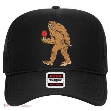Bigfoot Sasquatch Table Tennis Ping Pong Player King Hat