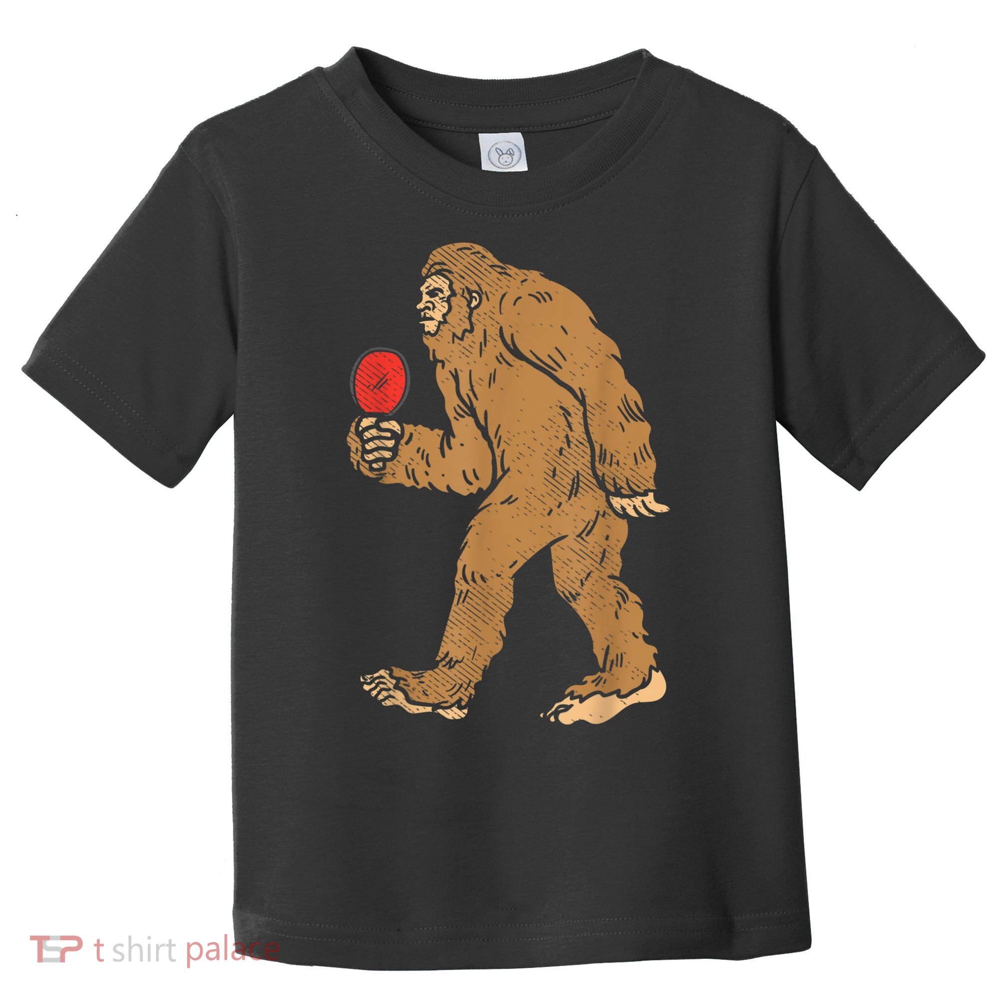 Bigfoot Sasquatch Table Tennis Ping Pong Player King Toddler T-Shirt