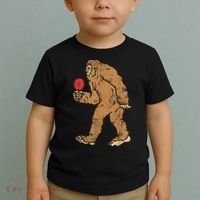 Bigfoot Sasquatch Table Tennis Ping Pong Player King Toddler T-Shirt thumb 2