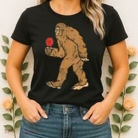 Bigfoot Sasquatch Table Tennis Ping Pong Player King Women's T-Shirt thumb 2