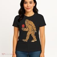 Bigfoot Sasquatch Table Tennis Ping Pong Player King Women's T-Shirt thumb 4