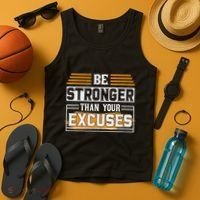Be Stronger Than Your Excuses Tank Top thumb 4