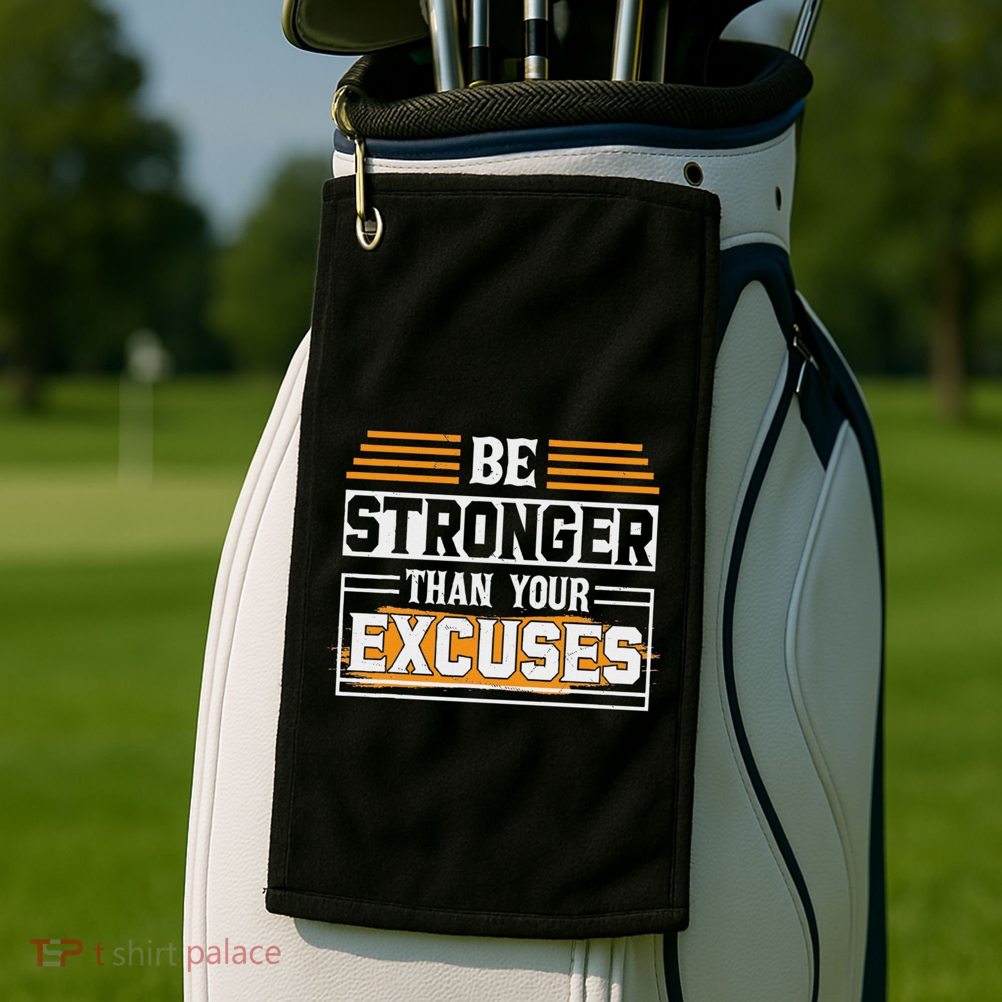 Be Stronger Than Your Excuses Golf Towel