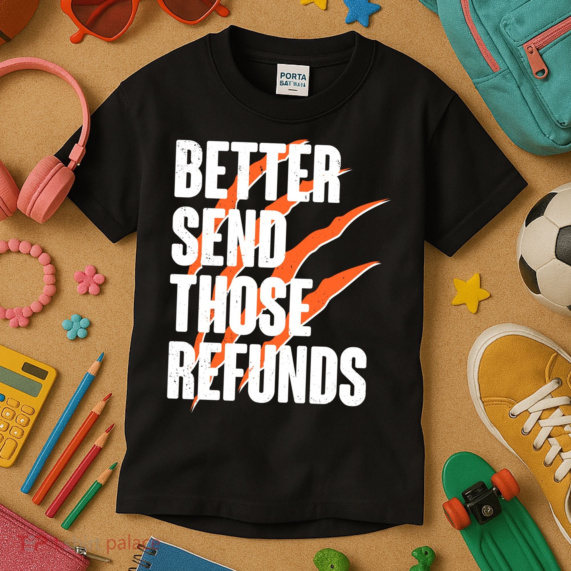 Better Send Those Refunds Cincinnati Football Claw Strike Kids T-Shirt