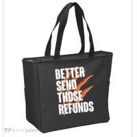 Better Send Those Refunds Cincinnati Football Claw Strike Tote Bag thumb 2
