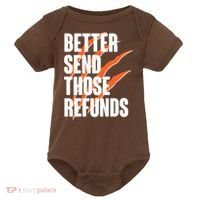 Better Send Those Refunds Cincinnati Football Claw Strike Baby Bodysuit thumb 0
