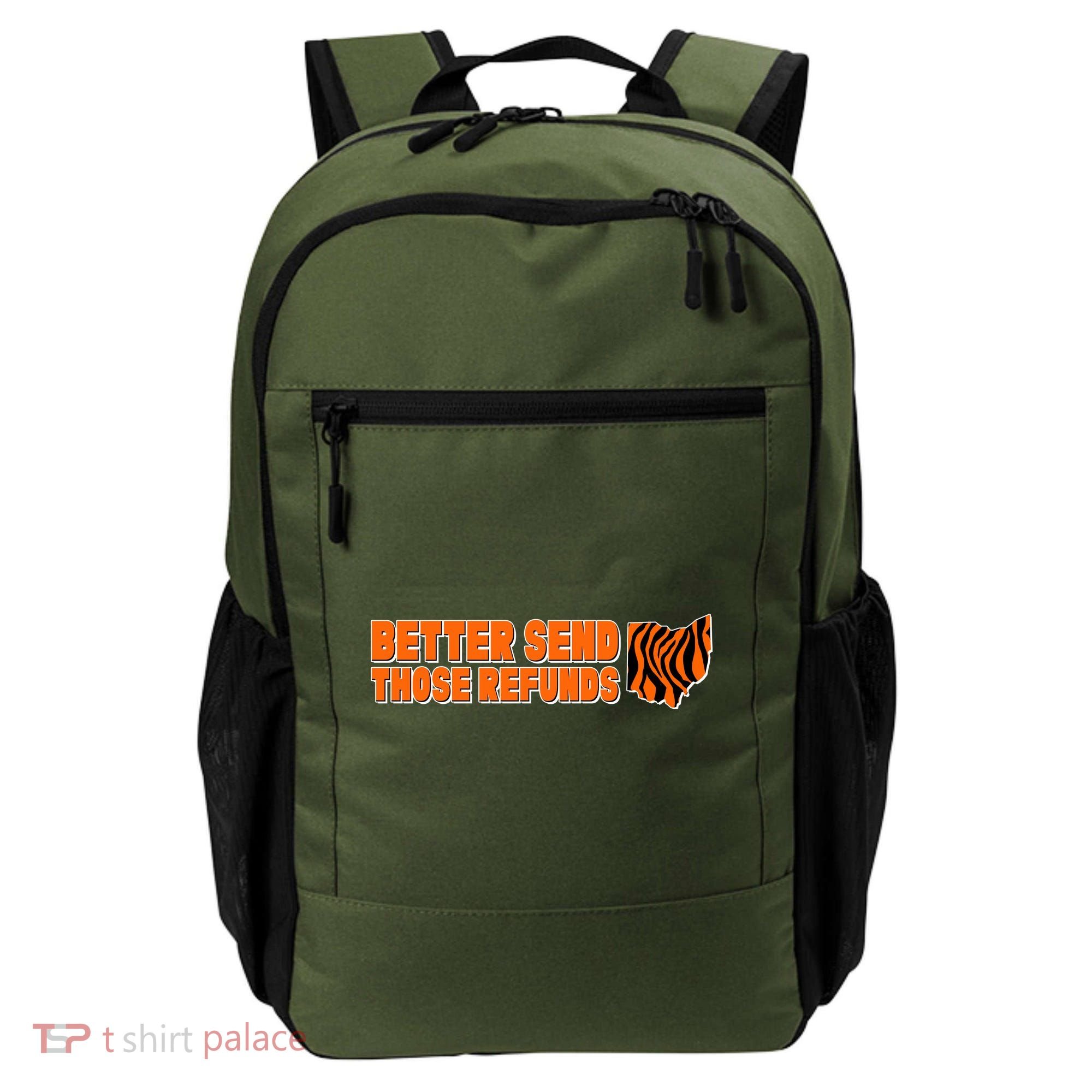 Better Send Those Refunds Cincinnati Ohio Football Backpack