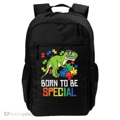 Born Special Trex Puzzle Dino Boy Autism Awareness Backpack