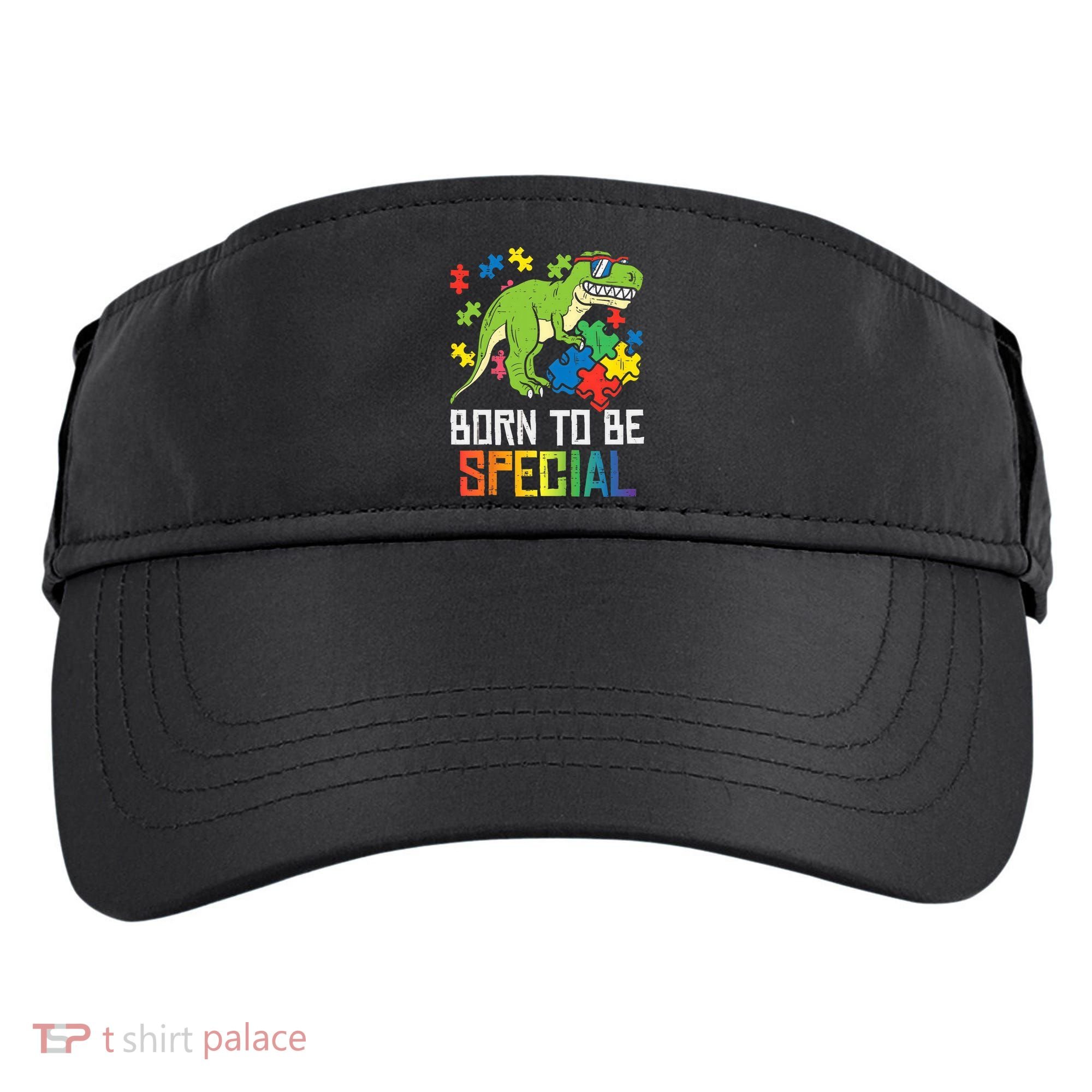 Born Special Trex Puzzle Dino Boy Autism Awareness Adult Drive Performance Visor