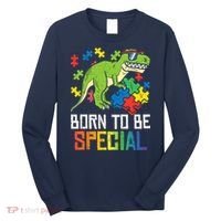 Born Special Trex Puzzle Dino Boy Autism Awareness Long Sleeve Shirt thumb 0