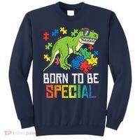 Born Special Trex Puzzle Dino Boy Autism Awareness Sweatshirt thumb 0