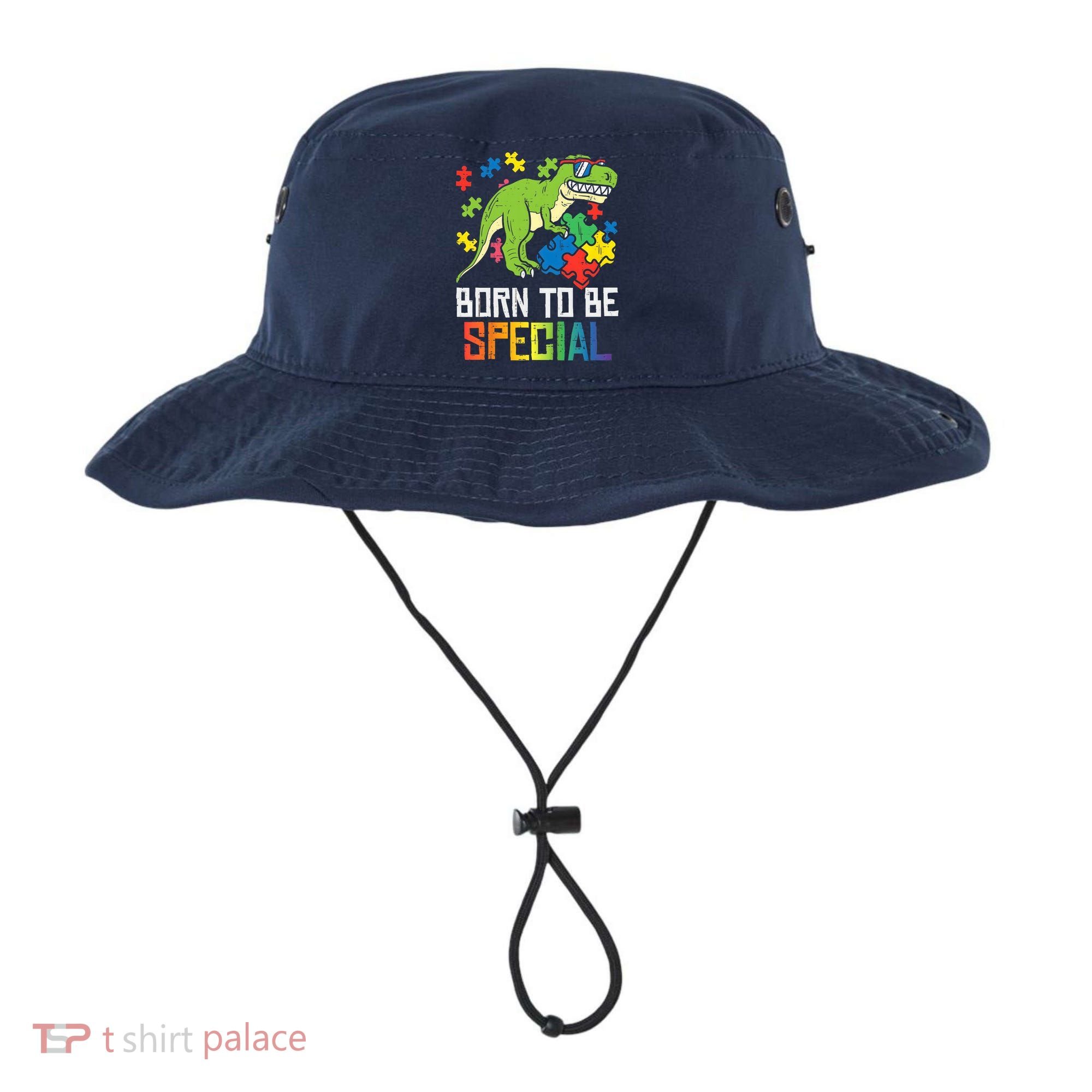 Born Special Trex Puzzle Dino Boy Autism Awareness Bucket Hat