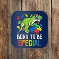 Born Special Trex Puzzle Dino Boy Autism Awareness Coaster thumb 0