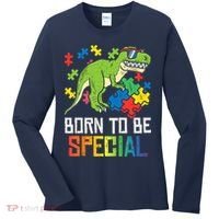 Born Special Trex Puzzle Dino Boy Autism Awareness Women's Long Sleeve Shirt thumb 0
