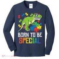 Born Special Trex Puzzle Dino Boy Autism Awareness Kids Long Sleeve Shirt thumb 0