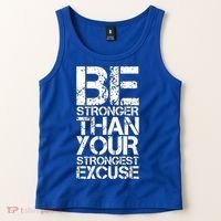 Be Stronger Than Strongest Excuse Motivational Inspirational Cool Gift Tank Top thumb 2