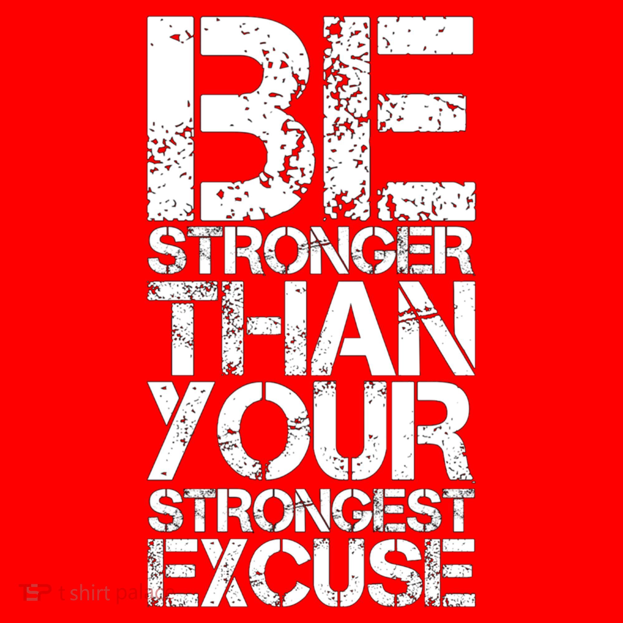 Be Stronger Than Strongest Excuse Motivational Inspirational Cool Gift Santa Hat
