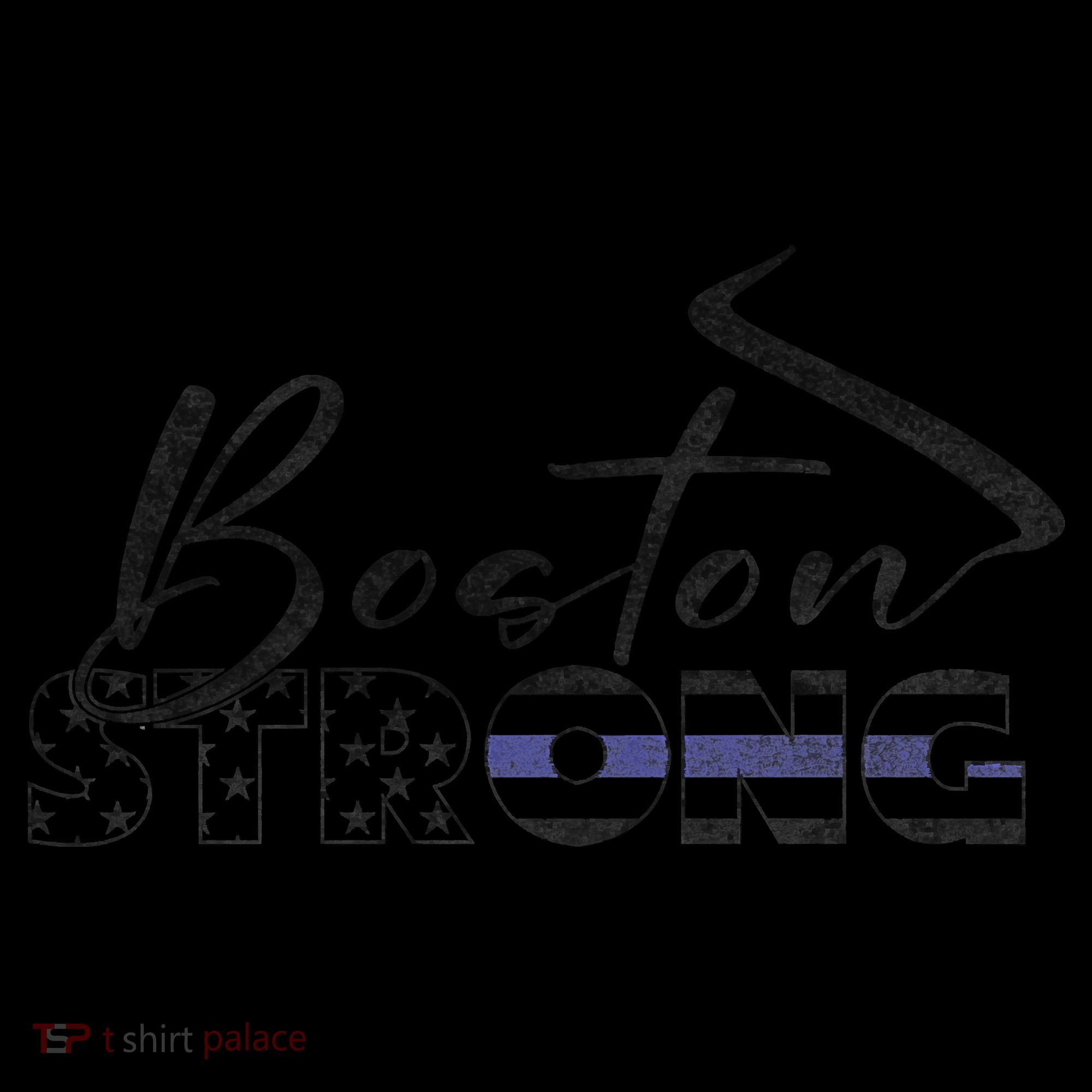 Boston Strong Thin Blue Line US Flag Premium Pajama Set