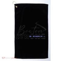 Boston Strong Thin Blue Line US Flag Premium Golf Towel thumb 0