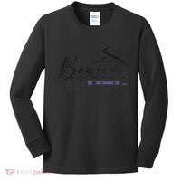 Boston Strong Thin Blue Line US Flag Premium Kids Long Sleeve Shirt thumb 0