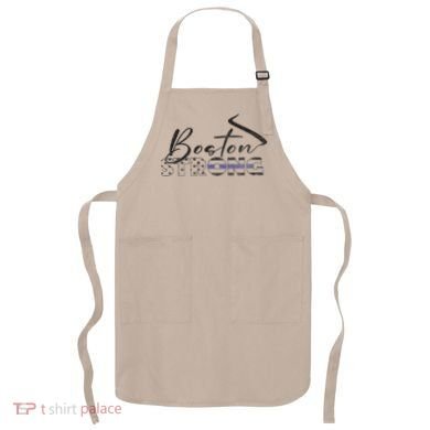 Boston Strong Thin Blue Line US Flag Premium Apron