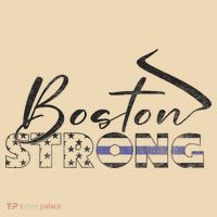 Boston Strong Thin Blue Line US Flag Premium Apron thumb 3