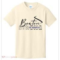 Boston Strong Thin Blue Line US Flag Premium Kids T-Shirt thumb 0