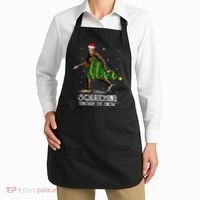 Bigfoot Squatching Through The Snow Christmas Tree Sasquatch Apron thumb 2