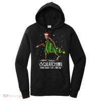Bigfoot Squatching Through The Snow Christmas Tree Sasquatch Women's Hoodie thumb 0