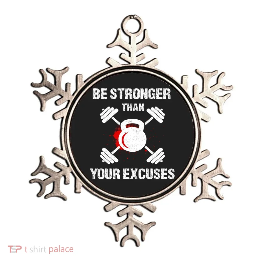Be Stronger Than Your Excuses Work Out Weight Lifting Cute Gift Ornament