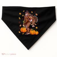 Bigfoot Sasquatch Turkey Pumpkin Happy Thanksgiving Day USA-Made Doggie Bandana thumb 0
