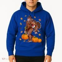 Bigfoot Sasquatch Turkey Pumpkin Happy Thanksgiving Day Hoodie thumb 2