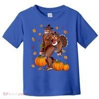Bigfoot Sasquatch Turkey Pumpkin Happy Thanksgiving Day Toddler T-Shirt thumb 0