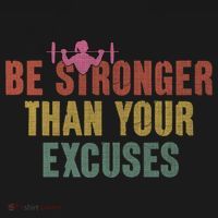 Be Stronger Than Your Excuses Gym Motivational Retro Funny Gift Cute Gift USA-Made Doggie Bandana thumb 2