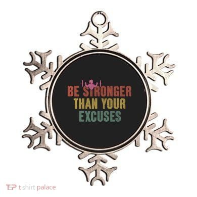 Be Stronger Than Your Excuses Gym Motivational Retro Funny Gift Cute Gift Ornament