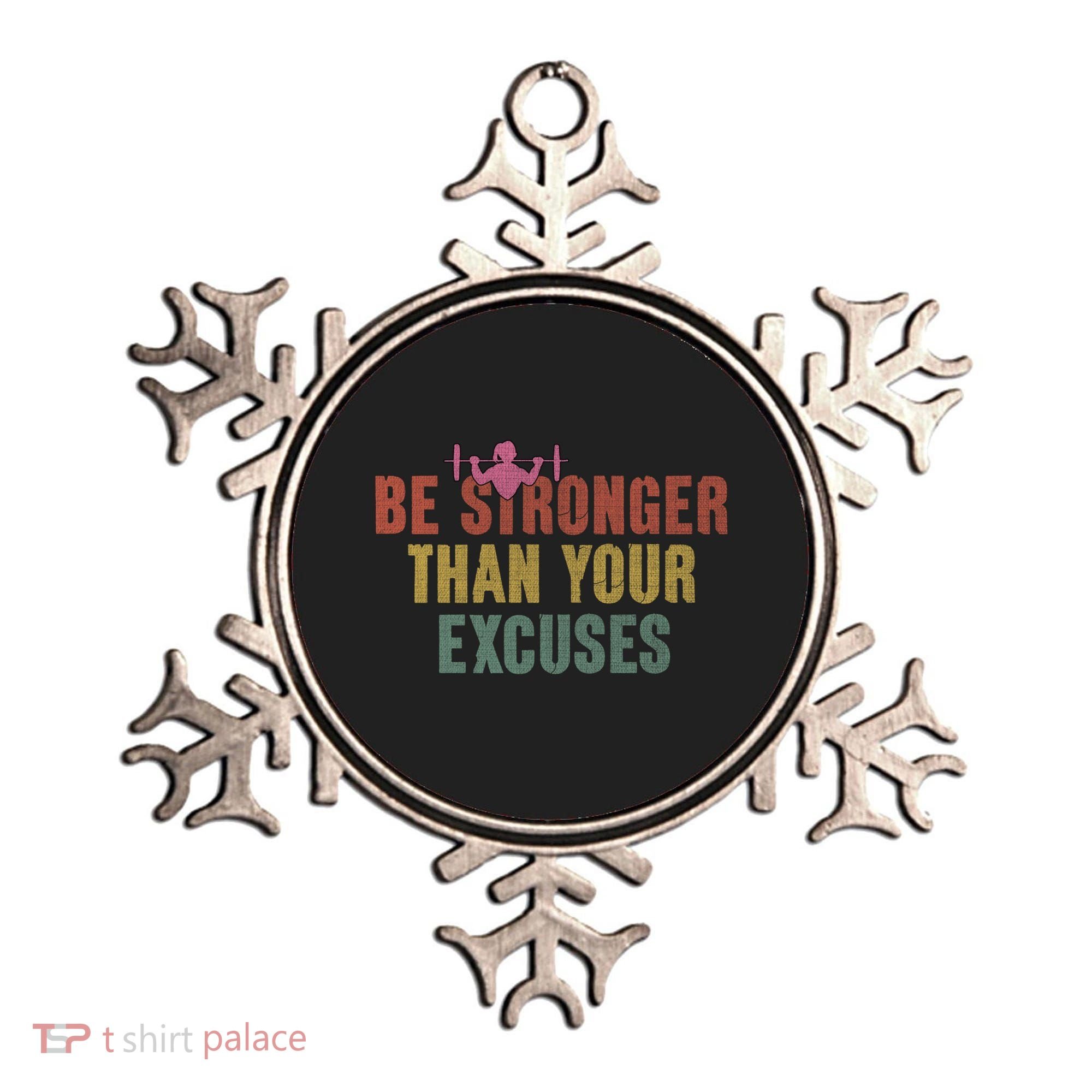 Be Stronger Than Your Excuses Gym Motivational Retro Funny Gift Cute Gift Ornament