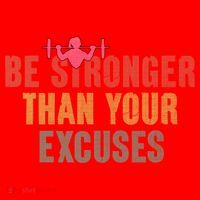 Be Stronger Than Your Excuses Gym Motivational Retro Funny Gift Cute Gift Santa Hat thumb 1