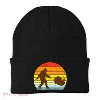 Bigfoot Sasquatch Turkey Sunset Retro Thanksgiving Day Gift Beanie thumb 0