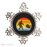 Bigfoot Sasquatch Turkey Sunset Retro Thanksgiving Day Gift Ornament thumb 0